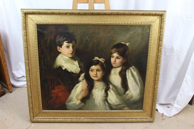 Lot 1226 - Alfred Hitchens oil on canvas family group