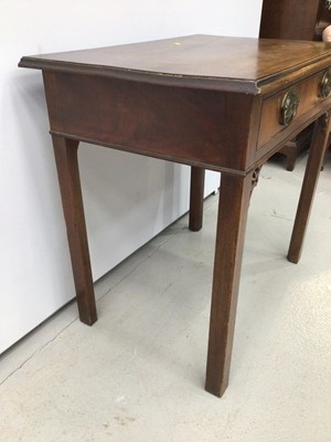 Lot 170 - Side table single drawer on square legs H71.5, W77, D51cm