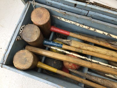 Lot 143 - Edwardian croquet set in box