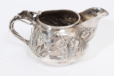 Lot 392 - Early 20th century Japanese silver three piece tea set