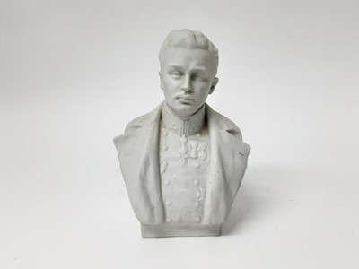 Lot 227 - Parian ware bust of a gentleman, possibly Archduke Otto van Habsburg (1912-2011)