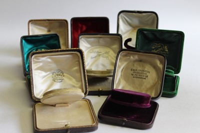 Lot 539 - Eight Victorian and Edwardian jewellery boxes for bangles