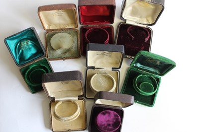 Lot 539 - Eight Victorian and Edwardian jewellery boxes for bangles