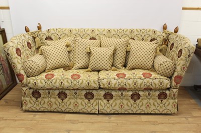 Lot 1390 - Amended description- Modern Knowle type sofa, lover’s seat, armchair and ottoman