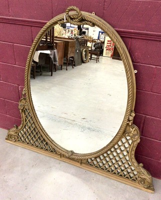 Lot 1360 - Large Victorian overmantel mirror 155cm high