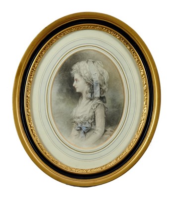 Lot 1293 - Attributed to John Downman (1750-1824) oval