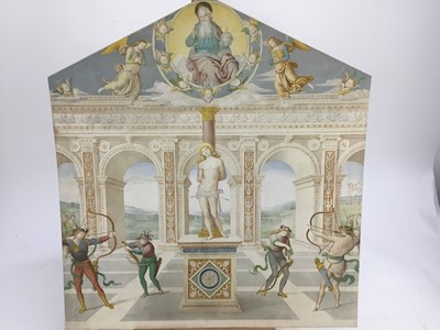 Lot 1826 - Folio of 19th and early 20th century coloured prints, also engravings etc to include Biblical scenes