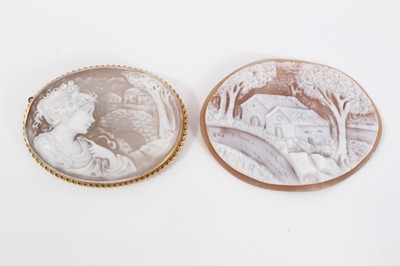 Lot 545 - Two contemporary cameo carvings