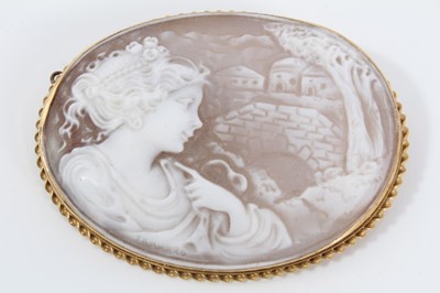 Lot 545 - Two contemporary cameo carvings