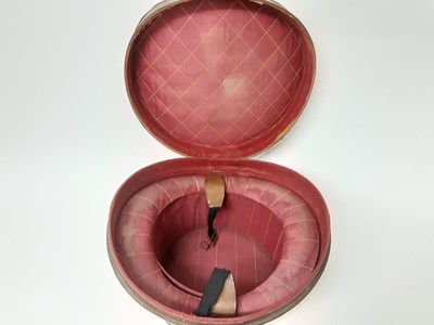 Lot 989 - Top hat by Thomas Townend in vintage brown leather case