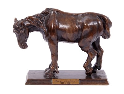 Lot 1048 - After Thomas Gainsborough (1727-1788) bronze, 'Old Horse', 1976 cast by Morris Singer Foundry from the original plaster sculpture, Gainsborough's only known exisiting sculpture and once in the coll...