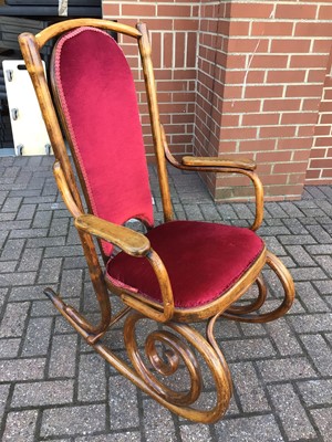 Lot 228 - Bentwood rocking elbow chair