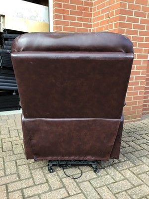 Lot 231 - Contemporary brown leather electric reclining armchair