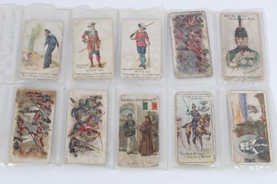 Lot 175 - Cigarette cards - Selection of scarce Military related and other cards in generally poor condition.