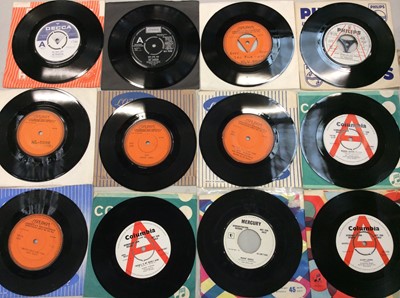 Lot 2061 - Approximately 115 single records including demo's by The Fleetwoods, Duane Eddy, Bobby Vinton, The Apollos, Tom Jones, The Two Smith Brothers, Tommy Roe, J.J. Worthington, J.A. Freedman etc, togeth...