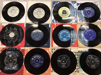 Lot 2062 - 100 plus single records, many unplaced including Bill Haley, The Federals, Big Bopper, Spencer Davis, Dave Clark, Morgan James Duo, Freddy Cannon, Second City Sound, Elvis Presley, Four Pennies, Ma...