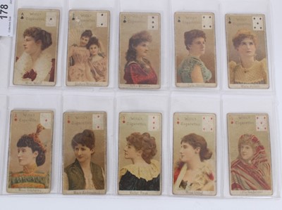 Lot 178 - Cigarette cards - Wills Ltd 1898. 48/52 Actresses (Brown back) P/C inset in lesser condition.