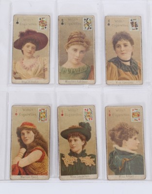 Lot 178 - Cigarette cards - Wills Ltd 1898. 48/52 Actresses (Brown back) P/C inset in lesser condition.