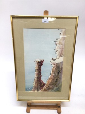 Lot 268 - Keith Waite (1927-2004) watercolour Tintagel Hesd, signed