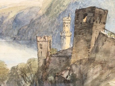 Lot 99 - Andrew Hunt (1796-1861) watercolour - View on the Rhine