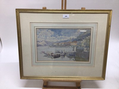 Lot 105 - Attributed to Charles Edward Rowbotham (exh. 1881-1913) watercolour - Lake Como