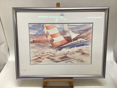 Lot 102 - Alan Paterson (contemporary) watercolour - sailing boat