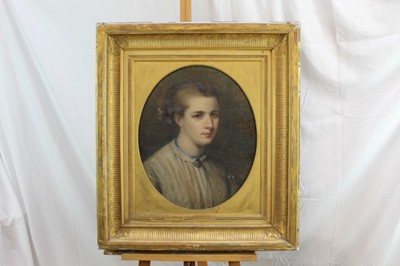 Lot 1162 - Oil on canvas portrait of Janes Fortescue Seymour, Lady Coleridge 1825 - 1878 (with provenance)