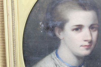 Lot 1162 - Oil on canvas portrait of Janes Fortescue Seymour, Lady Coleridge 1825 - 1878 (with provenance)
