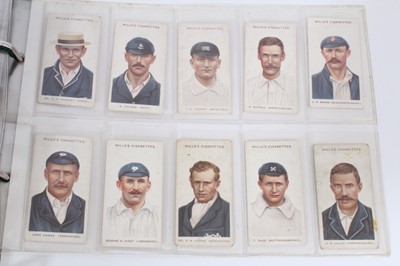 Lot 179 - Cigarette cards - Selection of early W D & H O Wills Ltd Cricketers in varying condition.