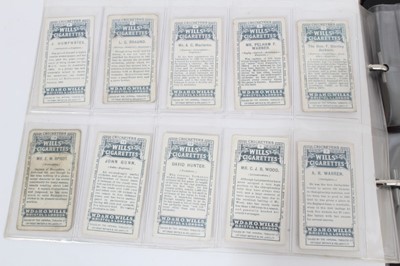 Lot 179 - Cigarette cards - Selection of early W D & H O Wills Ltd Cricketers in varying condition.