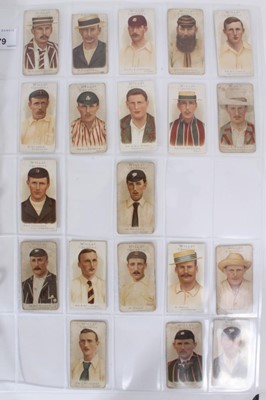 Lot 179 - Cigarette cards - Selection of early W D & H O Wills Ltd Cricketers in varying condition.