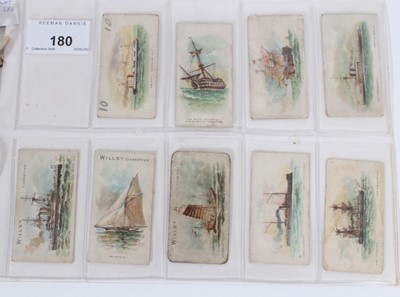 Lot 180 - Cigarette cards - Selection of Wills Ltd early maritime related cards, in varying condition.