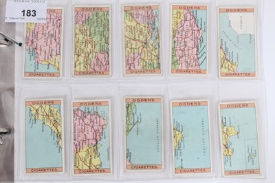 Lot 183 - Cigarette cards - Ogdens 1910. Sectional Cycling Map. Complete set of 50.