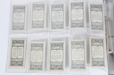 Lot 186 - Cigarette cards - W D & H O Wills Ltd 1902. Vanity Fair (1st Series). Complete set of 50.