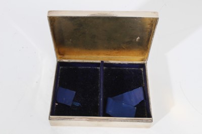 Lot 336 - Late Victorian silver playing card box of rectangular form.