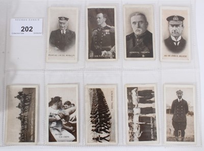 Lot 202 - Cigarette cards - W & M Taylor 1915. 8 War Series (Tipperary Cigarettes)