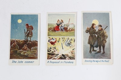 Lot 203 - Cigarette cards - R & J Hill Ltd 1916.  3 Fragments from France (Coloured)