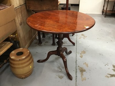 Lot 1085 - George III mahogany wine table on tripod base