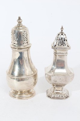 Lot 470 - Two silver castors