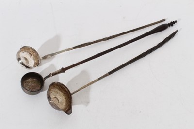 Lot 439 - Three silver toddy ladles