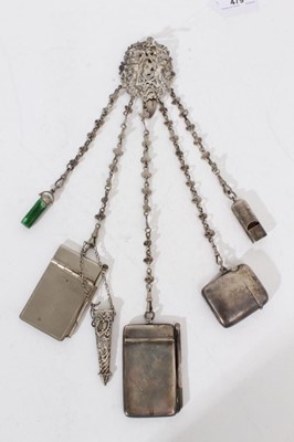 Lot 479 - Victorian silver chatelain