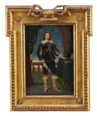 Lot 1228 - Charles I portrait oil on panel