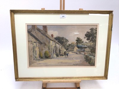 Lot 252 - Alfred H Hart, watercolour, street scene