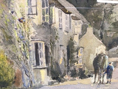 Lot 252 - Alfred H Hart, watercolour, street scene