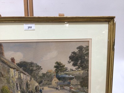 Lot 252 - Alfred H Hart, watercolour, street scene