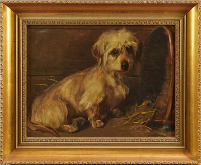 Lot 1131 - Samuel Fulton (1855-1941), oil on canvas - A Dandie Dinmont