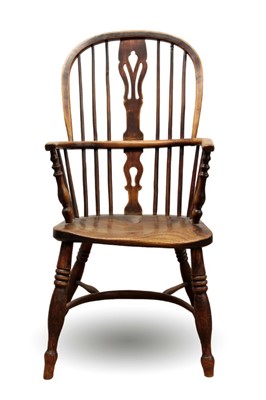 Lot 1342 - 19th century ash and elm Windsor elbow chair