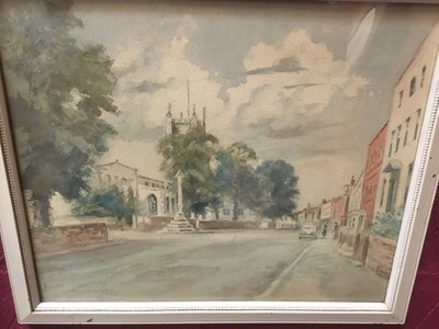 Lot 178 - Ella Arawhinoa Constable (1893-1966), watercolour- Dedham High street