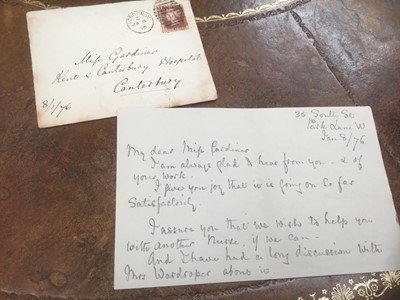 Lot 1249 - An important collection of letters - Miss Florence Nightingale and Miss Leslie Gardiner and others