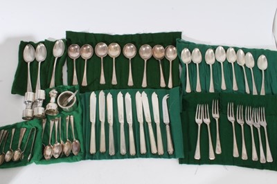 Lot 454 - Good extensive service of silver cutlery by Garrard's, other similar pieces added by Mappin and Webb